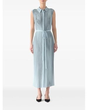Jason Wu Plissé-Effect Midi Dress - Blue