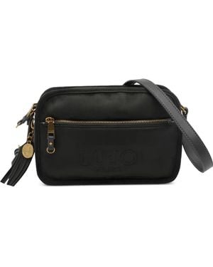 Liu Jo Logo-Embossed Tassel-Detail Shoulder Bag - Black
