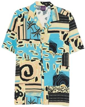 Deus Ex Machina Abstract Pocket Shirt - Blue