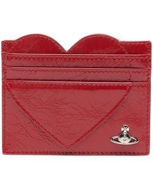 Vivienne Westwood Heart-Shaped Orb Card Holder - Red