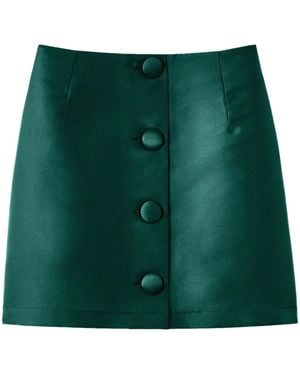 D'Estree Lucio Button-Up Skirt - Green
