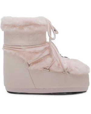 Moon Boot Icon Low Faux-Fur Boots - Pink