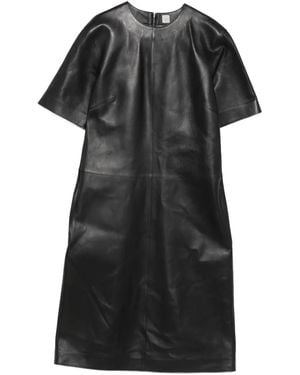 TOTEME Leather Midi Dress - Black