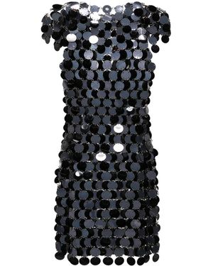 Rabanne Sequinned Chainmail Minidress - Black