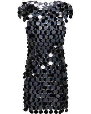 Rabanne Sequinned Chainmail Minidress - Black