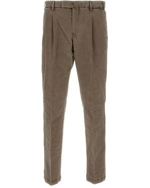 PT Torino Pleated straight-leg trousers - Grau