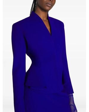 Mugler Chaqueta Con Peplum - Azul