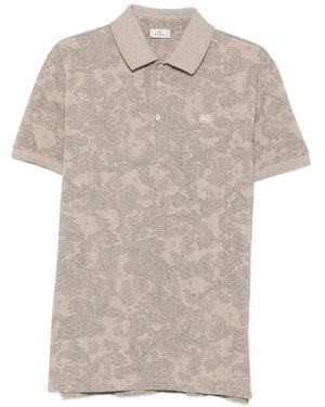 Etro Polo Con Estampado De Cachemira - Gris