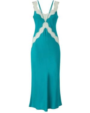 Pinko Lace-Detail Sleeveless Dress - Blue