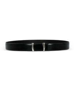 Orciani Iconic Brackets Leather Belt - White