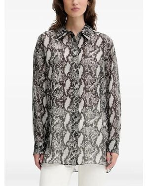 IRO Aloune Snakeskin Print Shirt - Grey