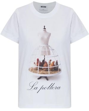 Moschino Graphic Print Short-Sleeve T-Shirt - White