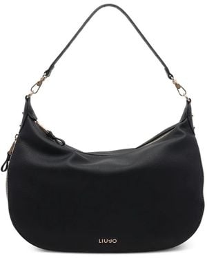 Liu Jo Croc-Effect Tote Bag - Black