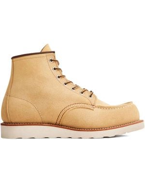 Red Wing Leren Laarzen Met Mocassin Neus - Naturel