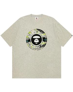 Aape By A Bathing Ape T-Shirt Mit Moonface-Print - Grau