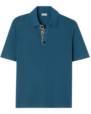 Burberry Wool Polo Shirt - Blue