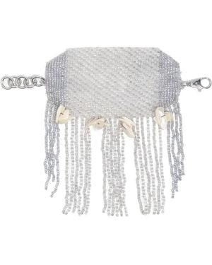 Bimba Y Lola Zilveren Armband Met Kwastje En Parelmoer - Wit