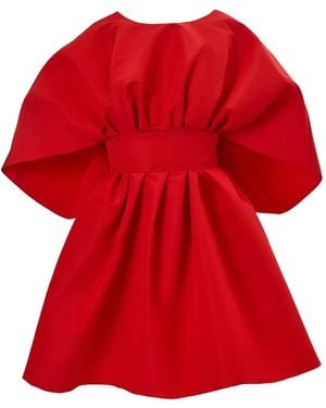 Carolina Herrera Robe Courte À Design Évasé - Red