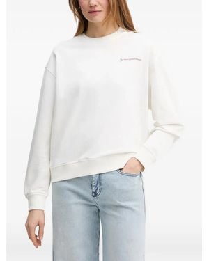 Marc O' Polo Pineapple-Print Logo-Embroidered Sweatshirt - White