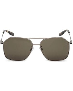 McQueen Geometric-Frame Sunglasses - Grey