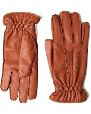 Brunello Cucinelli Nappa Leather Gloves - Orange