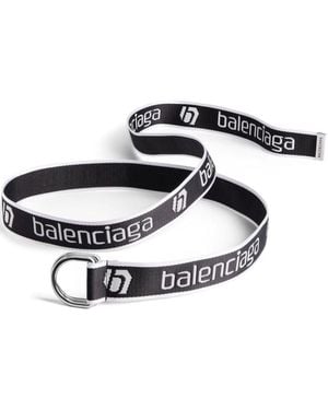 Balenciaga Logo-Jacquard Belt - Black