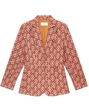 Maliparmi Graphic Orbit Chain-Print Blazer - Red