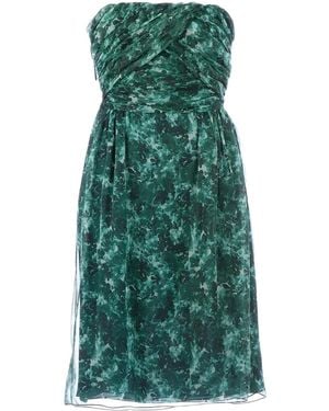 Giambattista Valli Printed Strapless Dress - Green