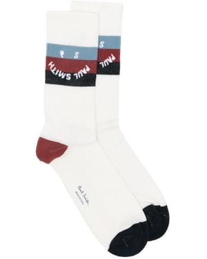 Paul Smith Calcetines Milo Con Franjas Del Logo - Blanco
