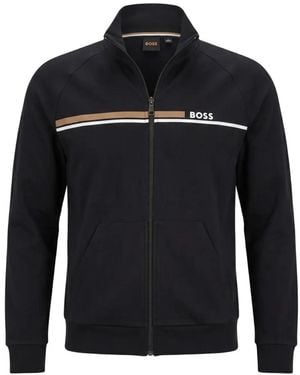 BOSS Authentic Logo-Print Jacket - Black