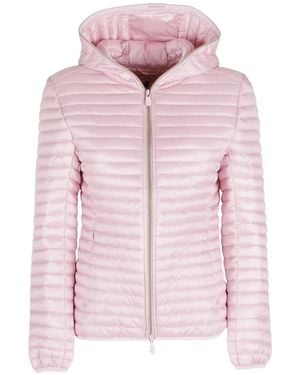 Save The Duck Alexa Hooded Quilted Jacket - Pink