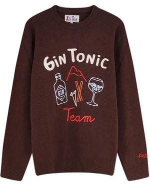 MC2 Saint Barth Logo-Embroidered Long-Sleeved Jumper - Purple