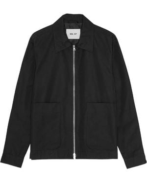 NN07 Water-Resistant Jacket Crafted From Organic Cotton-Blend Twill - Black