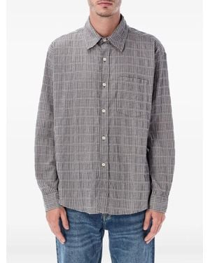 mfpen チェック シャツ - グレー