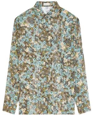 Dries Van Noten Chemise À Effet Plissé - Vert