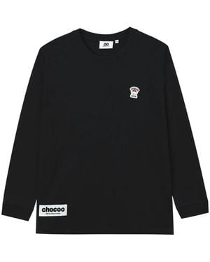 Chocoolate Logo-Patch Long-Sleeve T-Shirt - Black