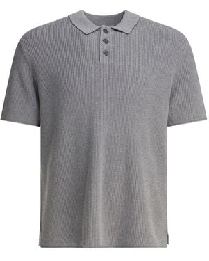 Alex Mill Geripptes Poloshirt - Grau