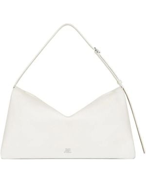 Courreges Cuff Leather Shoulder Bag - Natural