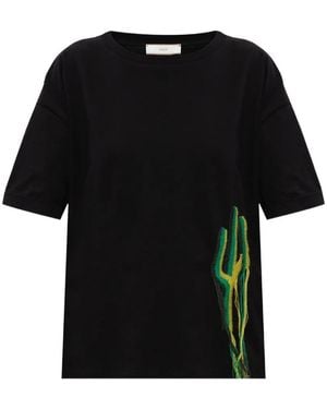 Akep T-Shirt Mit Stickerei - Schwarz