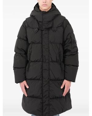 C.P. Company Hooded Down Coat - Black