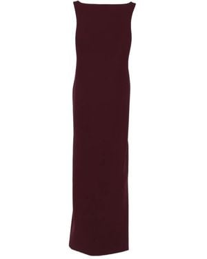 Solace London Sleeveless Boat-Neck Maxi Dress - Purple