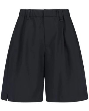 Laminar Elasticated Wool Blend Shorts - Black