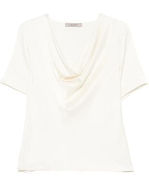 D.exterior Scoop-Neck Short-Sleeve Top - White