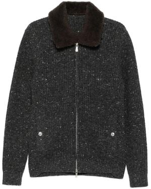 Eleventy Chaqueta Con Cremallera - Negro