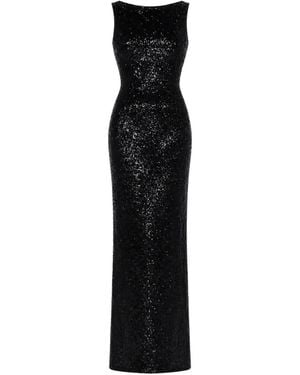 ROSERRY Kylie Sequin-Embellished Sleeveless Maxi Dress - Black