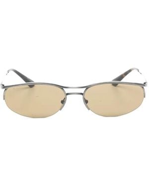Emporio Armani Oval-Frame Sunglasses - Natural
