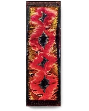 Pierre Louis Mascia Kanadas Geometric Patchwork-Print Fringed Scarf - Red
