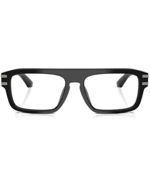 Dolce & Gabbana Brille Mit Eckigem Gestell Und Dg-Schild - Schwarz