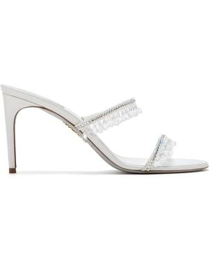 Rene Caovilla Chandelier Sandalen Verfraaid Met Kristallen - Wit
