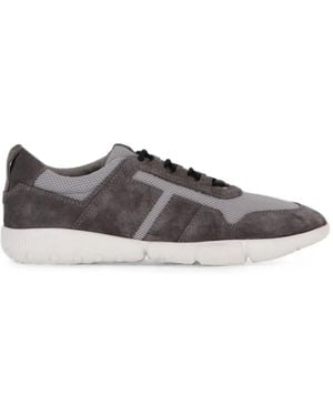 Tod's Suede Panelled Trainers - Grey